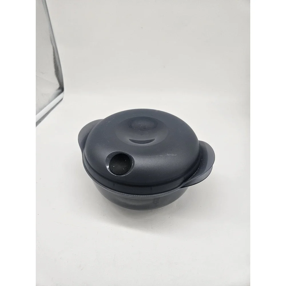 Tupperware Heat-n-Serve 1.5L 6 1/4 Cup #5411 Grey Microwaveable Bowl w/Vent Lid